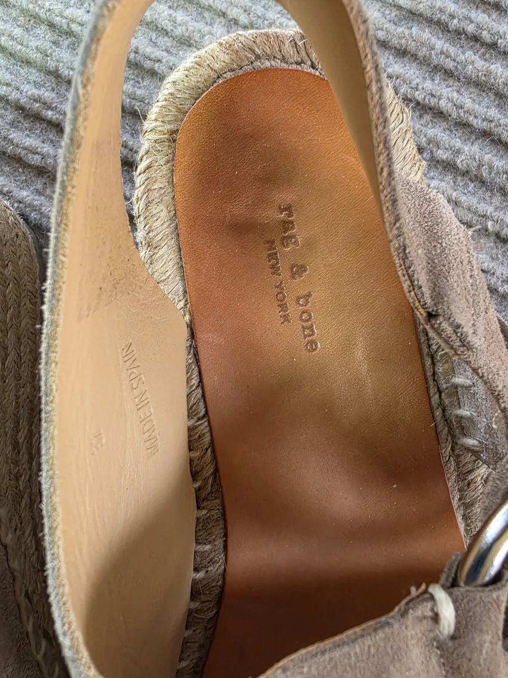 Rag & Bone New York Womens Arc Espadrille Wedge Platform Sandals 37 Tan